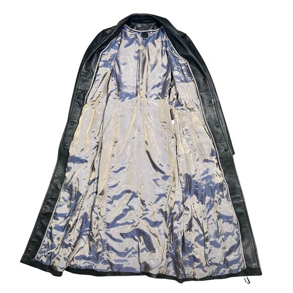 Wilsons Leather | Women | Black Chic Soft Genuine Leather Trench Coat | Medium - Picture 10 of 15